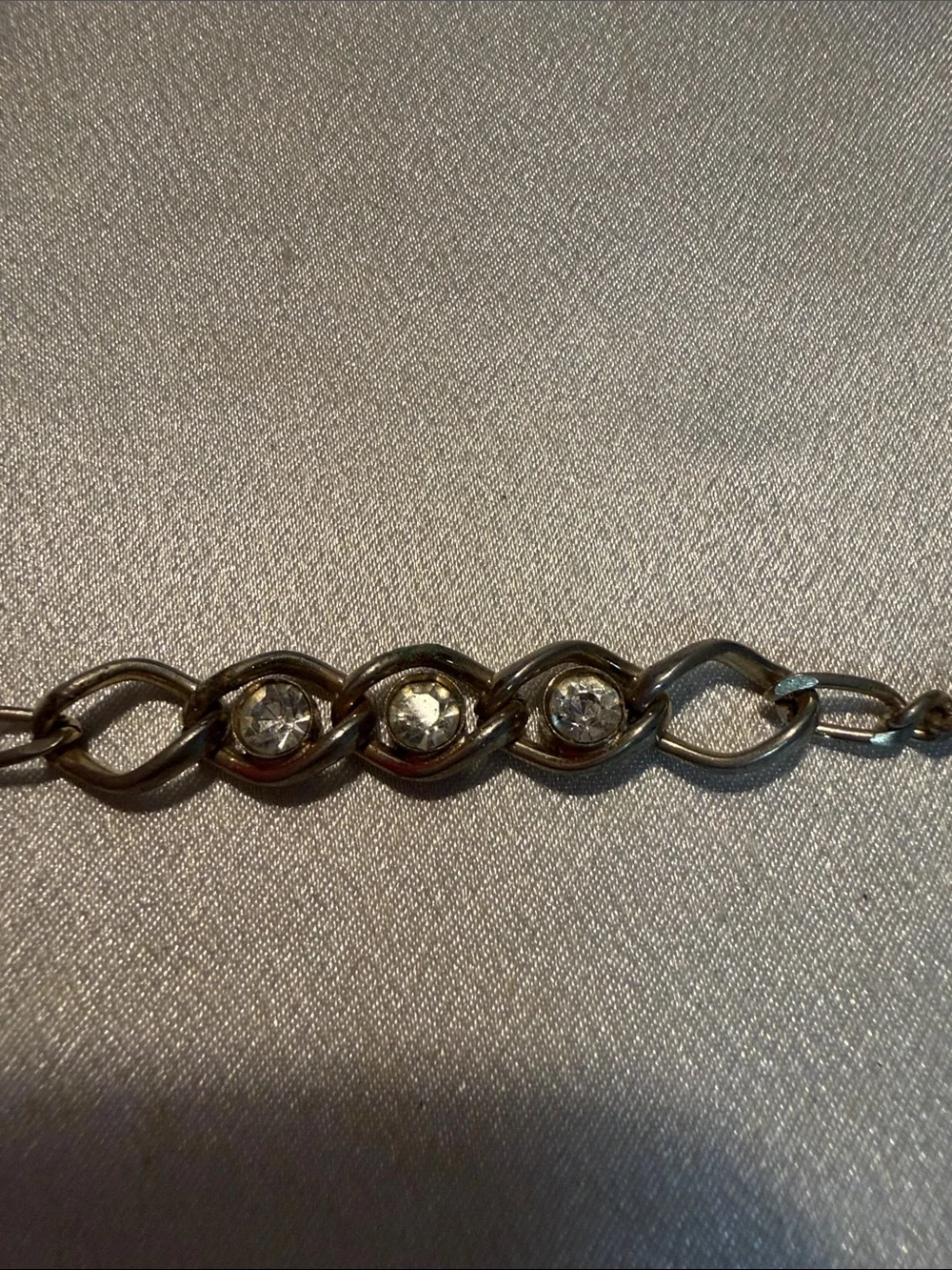 Source Unknown Gold Crystal Link Bracelet